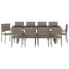 vidaXL Conjunto de Comedor de Jard&iacute;n 11 pcs Gris rat&aacute;n sint&eacute;tico