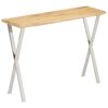 vidaXL Mesa consola con borde natural madera mango maciza 105x33x76 cm