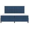 vidaXL Cama tipo Box Spring con tiras LED Azul 200 x 200 cm tela