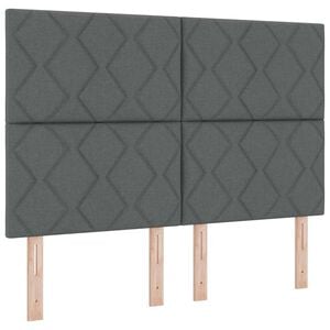 vidaXL Cabecero Gris oscuro tela