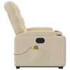 vidaXL Sill&oacute;n de masaje el&eacute;ctrico reclinable elevable tela crema