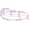 vidaXL Estructura de cama otomana con colchones tela crema 180x200cm