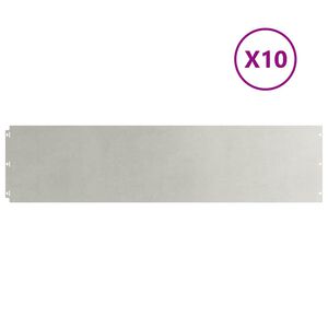 vidaXL Bordes para c&eacute;sped 10 uds 25x103 cm acero inoxidable