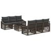 vidaXL Conjunto de sof&aacute;s de jard&iacute;n 7 uds. Gris rat&aacute;n sint&eacute;tico