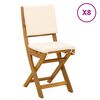vidaXL Sillas Bistro de Exterior 8 uds. Blanco Crema