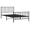 vidaXL Estructura cama sin colchón con estribo metal negro 107x203 cm
