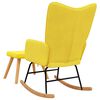 vidaXL Silla mecedora con reposapiés tela amarillo mostaza