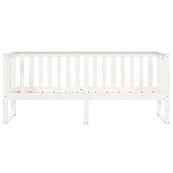vidaXL Sof&aacute; cama sin colch&oacute;n madera maciza de pino blanco 80x200 cm