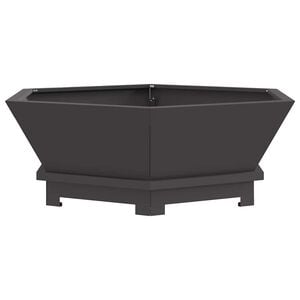 vidaXL Taz&oacute;n de fuego Negro 75 x 75 x 28 cm Acero oxidado