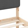 vidaXL Estructura de Cama con Cabecera Tapizada Gris oscuro