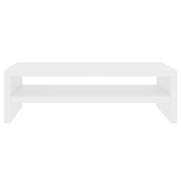 vidaXL Soporte para pantalla madera contrachapada blanco 42x24x13 cm