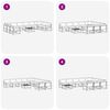vidaXL Conjunto de sof&aacute;s de exterior con coj&iacute;n 11 pcs Natural y negro