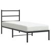 vidaXL Estructura cama sin colch&oacute;n con cabecero metal negro 80x200 cm