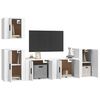 vidaXL Set de muebles para TV 5 piezas madera contrachapada blanco