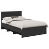 vidaXL Estructura de cama Negro 120 x 123 cm Madera de ingenier&iacute;a