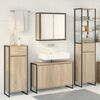 vidaXL Juego de muebles de ba&ntilde;o Roble Sonoma Madera de ingenier&iacute;a
