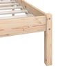 vidaXL Estructura de cama sin colch&oacute;n madera maciza 90x200 cm