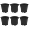 vidaXL Maceta Redonda para Flores 6 uds. Negro &Oslash; 15 x 12 cm Pl&aacute;stico