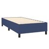 vidaXL Cama box spring colch&oacute;n y luces LED tela azul 90x200 cm