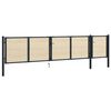 vidaXL Puerta de valla de acero y madera de abeto 513x150 cm