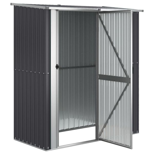 vidaXL Cobertizo jard&iacute;n acero galvanizado antracita 180,5x97x209,5 cm