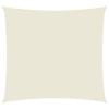vidaXL Toldo de vela cuadrado tela Oxford color crema 5x5 m