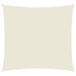 vidaXL Toldo de vela cuadrado tela Oxford color crema 5x5 m