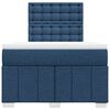 vidaXL Cama box spring con colch&oacute;n tela azul 120x190 cm