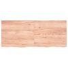 vidaXL Encimera baño madera maciza tratada marrón claro 120x50x(2-4)cm