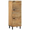 vidaXL Aparador alto madera maciza de mango marr&oacute;n 40x33x110 cm
