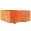 vidaXL Jardinera madera maciza de pino marr&oacute;n cera 100x100x49,5 cm