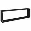 vidaXL Estantes cubo de pared 4 uds contrachapado negro 100x15x30 cm