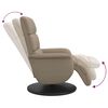 vidaXL Sill&oacute;n reclinable con reposapi&eacute;s cuero sint&eacute;tico capuchino