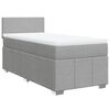 vidaXL Cama box spring con colch&oacute;n tela gris claro 90x190 cm
