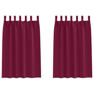vidaXL Cortinas Opacas con Anillas 2 uds. Rojo vino 175 x 140 cm