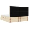 vidaXL Cama con almacenamiento Crema 180 x 200 cm Cuero sint&eacute;tico
