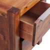 vidaXL Mesita de noche de madera maciza de acacia marr&oacute;n 45x42x58 cm