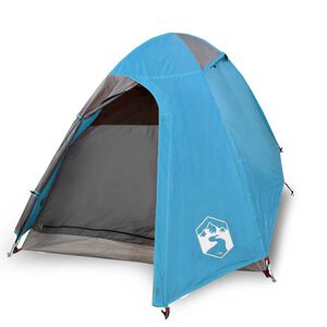 vidaXL Tienda de campa&ntilde;a igl&uacute; para 2 personas impermeable azul