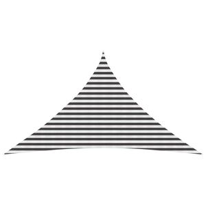 vidaXL Toldo Vela 3,5 x 3,5 x 4,9 m HDPE Triangular Antracita y Blanco
