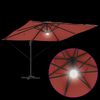 vidaXL Parasol Roma Rojo 286 x 284 x 270 cm Aluminio y poli&eacute;ster