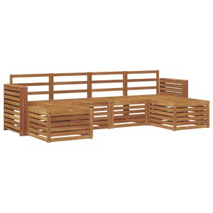 vidaXL Juegos de sof&aacute;s 6 pcs Natural Madera de Acacia S&oacute;lida