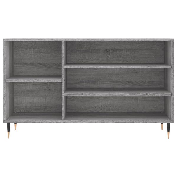 vidaXL Mueble zapatero madera contrachapada gris Sonoma 102x36x60 cm