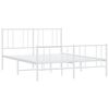 vidaXL Estructura cama sin colchón con estribo metal blanco 140x200 cm