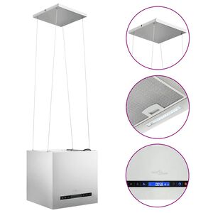 vidaXL Campana extractora colgante t&aacute;ctil LCD acero inoxidable 37 cm