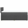 vidaXL Cama box spring con colch&oacute;n tela gris oscuro 100x200 cm