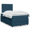 vidaXL Cama box spring con colch&oacute;n terciopelo azul 120x190 cm