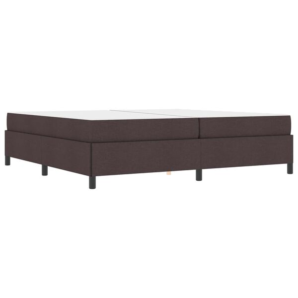 vidaXL Cama tipo Box Spring Marr&oacute;n Oscuro 200 x 200 cm tela