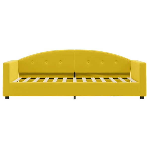 vidaXL Sof&aacute; cama con colch&oacute;n terciopelo amarillo 80x200 cm