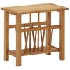 vidaXL Mesa revistero madera maciza de roble 45x27x42 cm