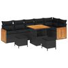vidaXL Conjunto de sof&aacute;s de jard&iacute;n 9 uds. 9-N&uacute;mero de plazas Negro